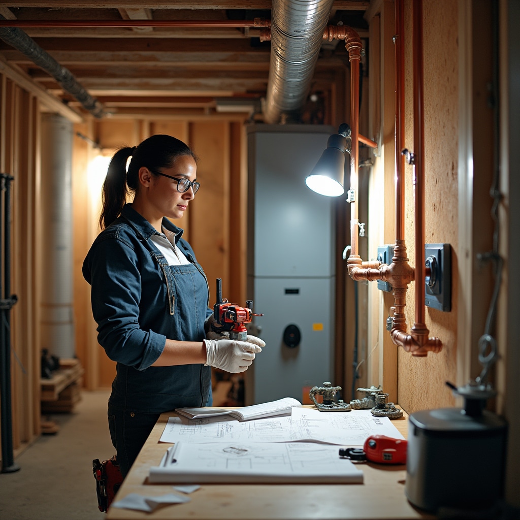 Plumbing and electrical installation work